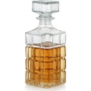 XiaoBanDeng Glass Decanter with Airtight Stopper, 800ML/27OZ Liquor Decanter Bottle for Wine, Whiskey, Brandy, Vodka (Long Neck)